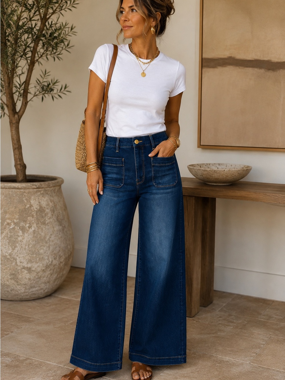 KUT From The Kloth Meg High Rise Wide Leg Jeans Size 12